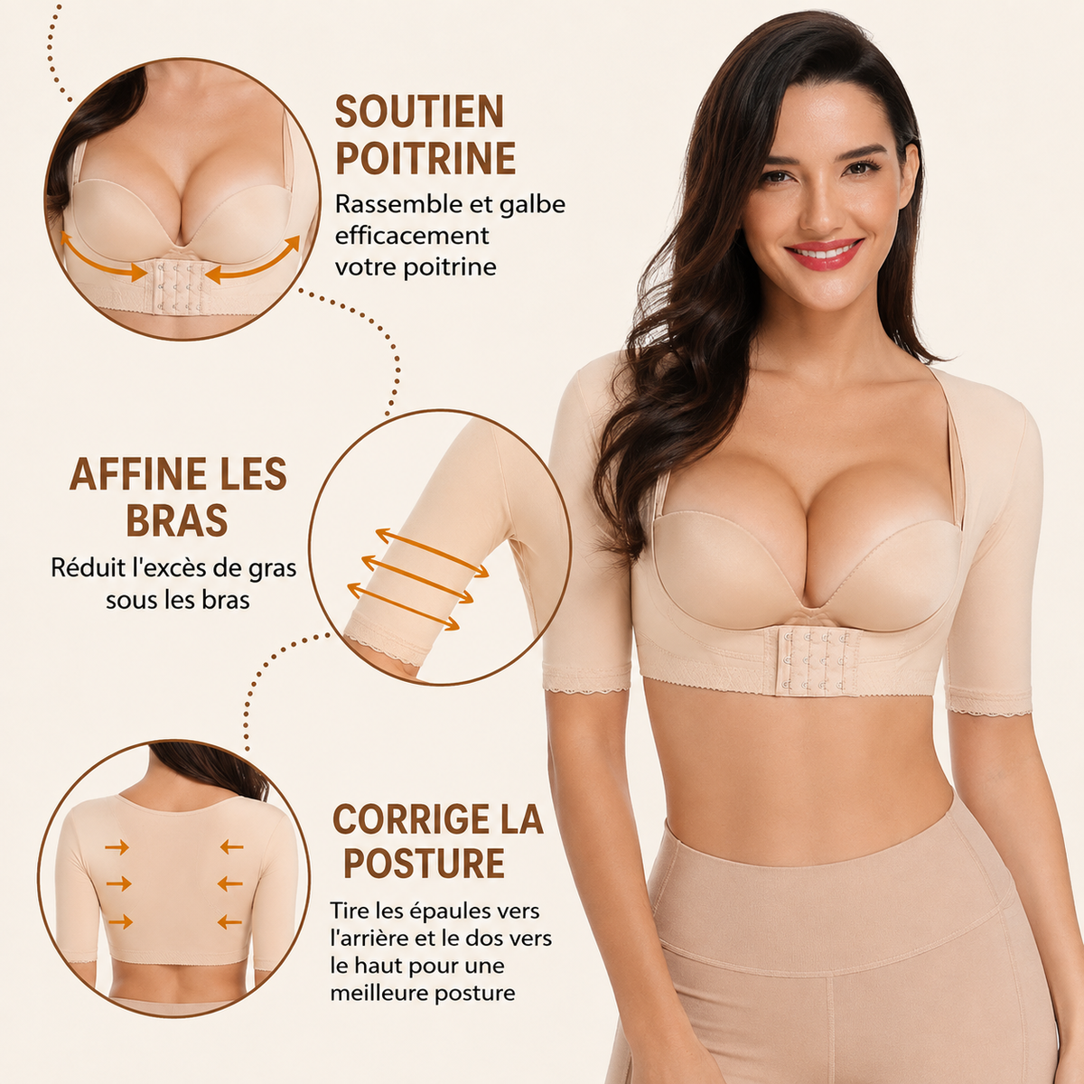 Top Sculptant Bras & Dos — Correcteur de Posture