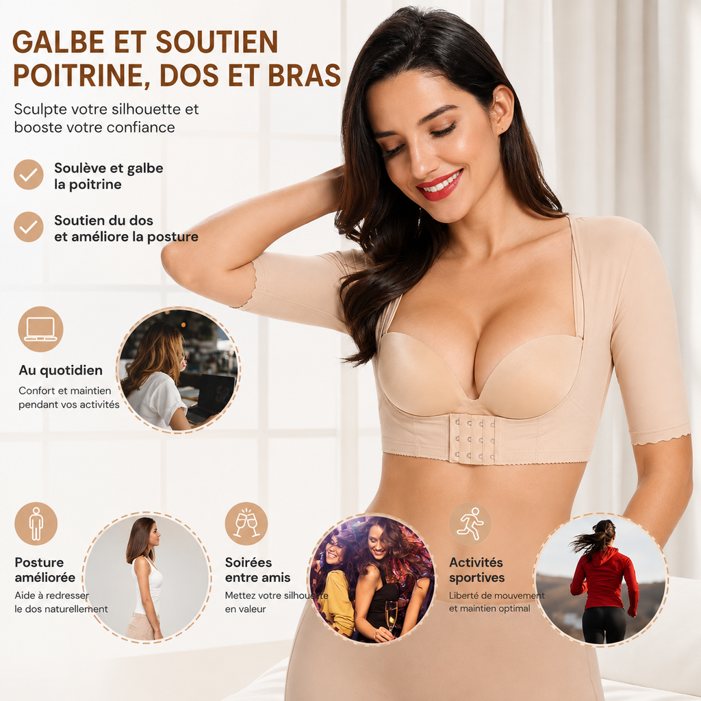 Top Sculptant Bras & Dos — Correcteur de Posture