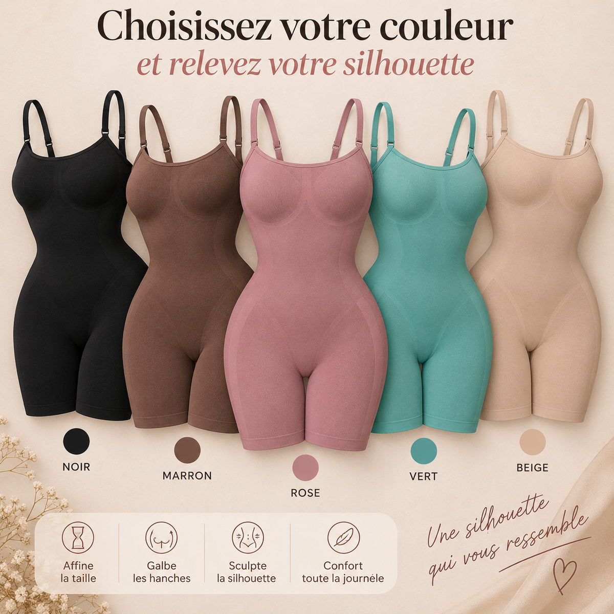 ✨ Shapewear Sculptant — Body Short